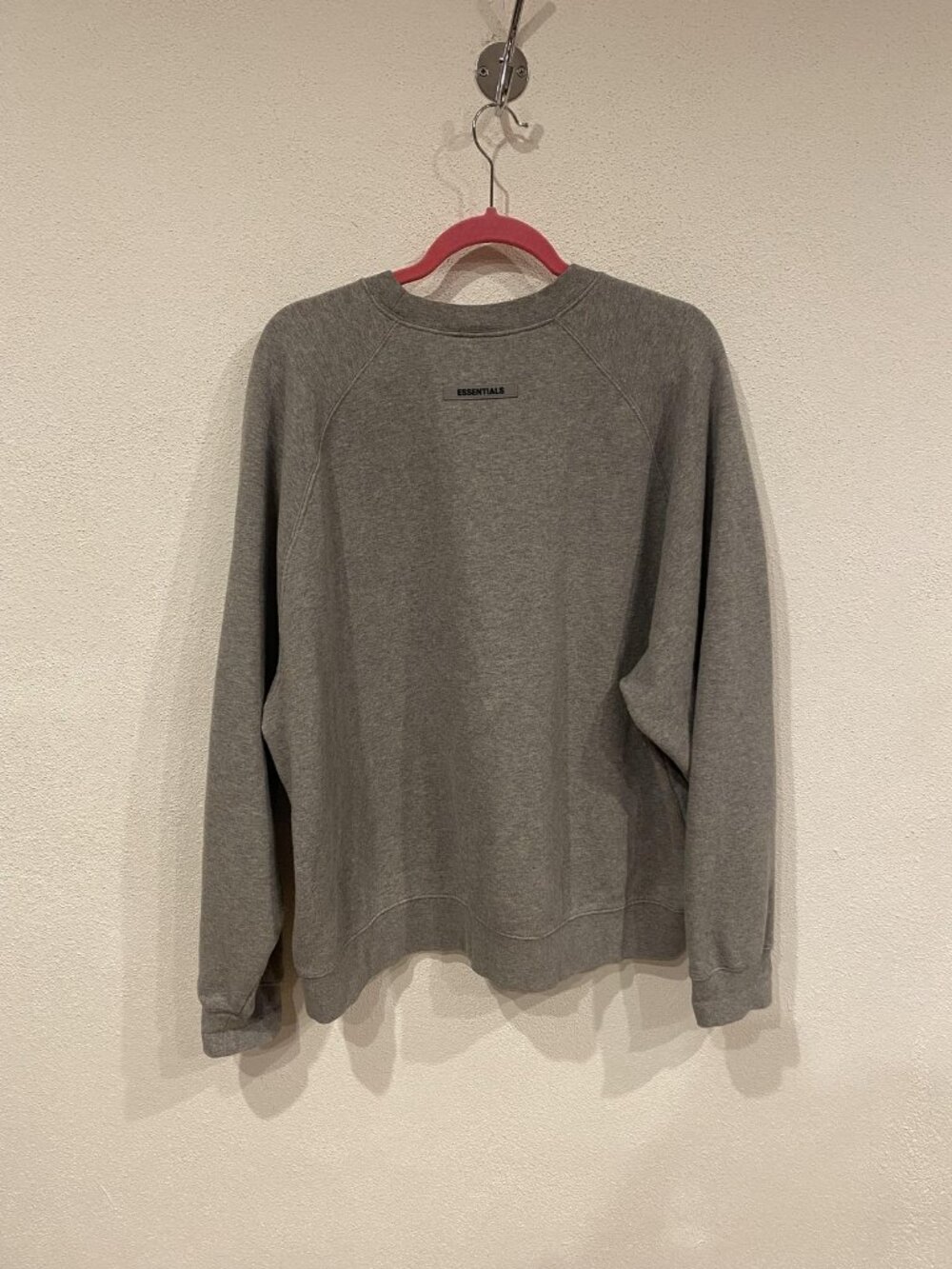 Essentials Fear Of God Sweatshirt Mens Large Gray Crewneck Fleece Logo Pullover - Picture 7 of 7
